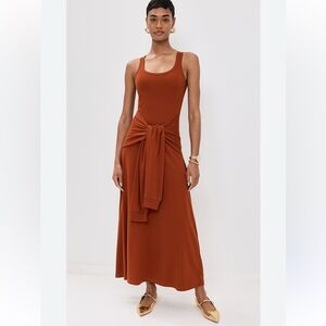 Pixie Market NWT PAPRIKA SLEEVE WAIST-TIE DRESS Size Medium Minimalist Summer